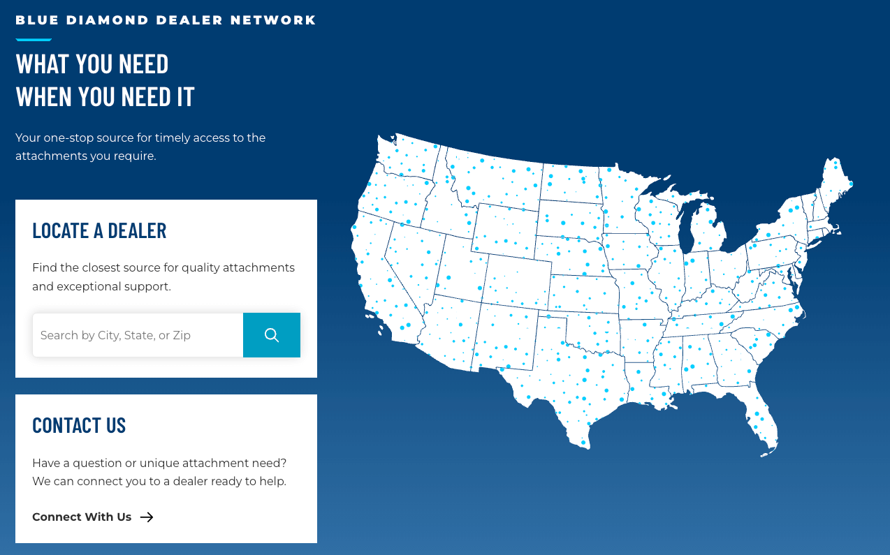 Blue diamond dealer locator map