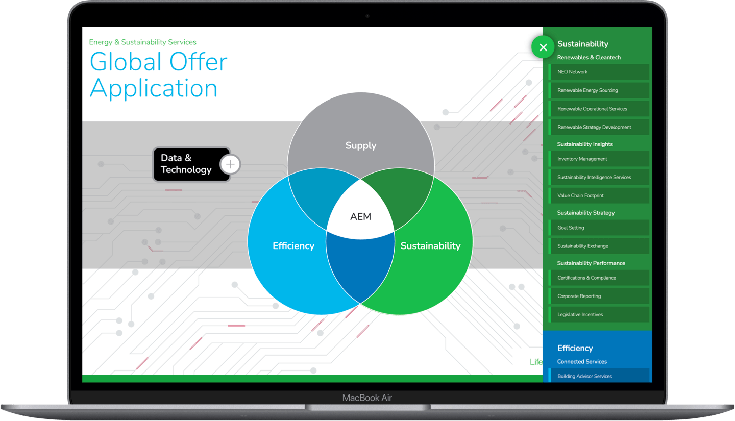 Schneider Electric website on laptop