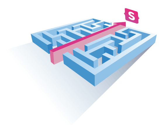 illustration of statamic cms cutting through complexity