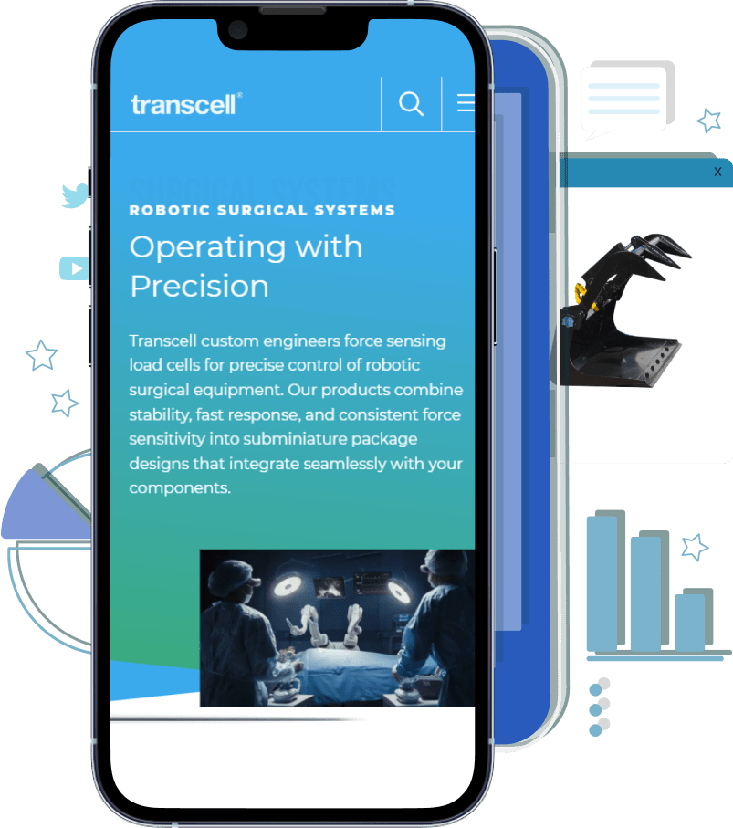 Trancell's website on mobile