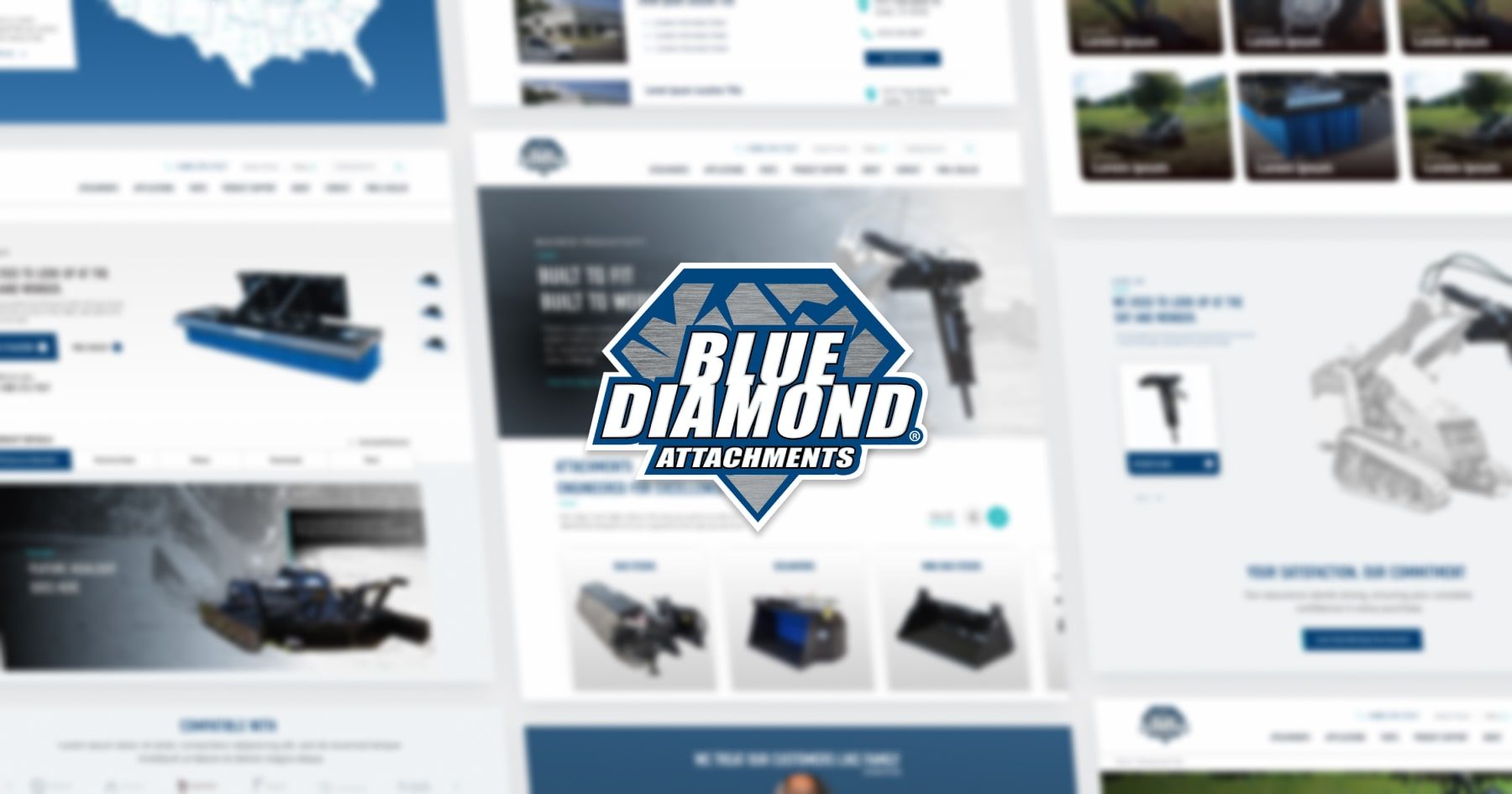 blue diamond attachments logo and site preview