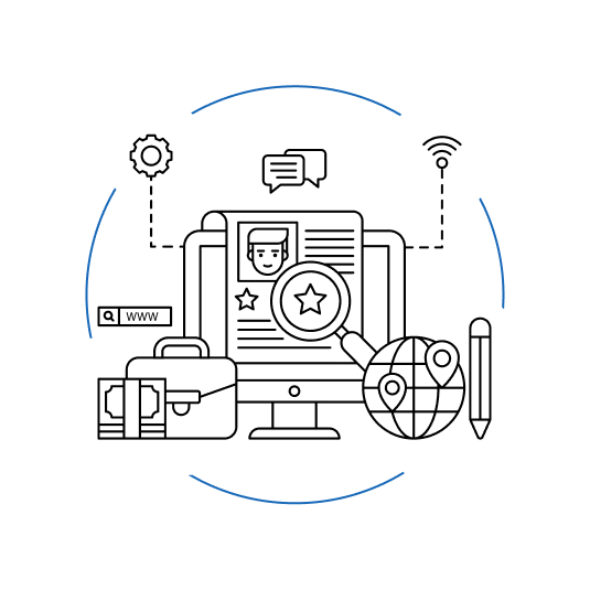 Illustration to represent content management systems