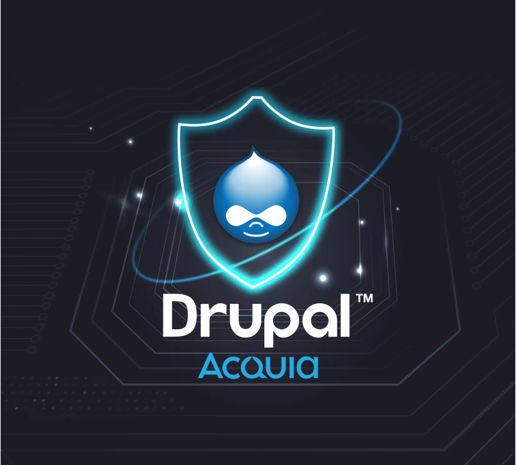 Drupal and Acquia logo illustration