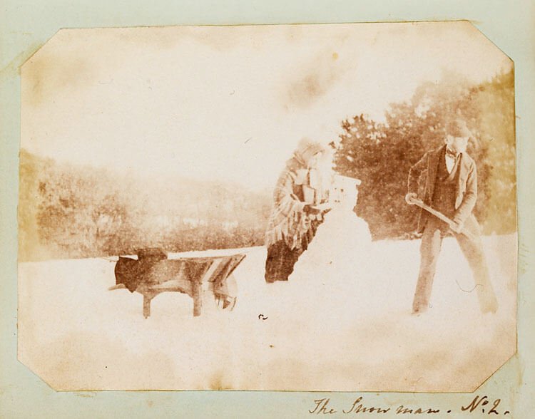 first picture of snowman 1853 wales museum