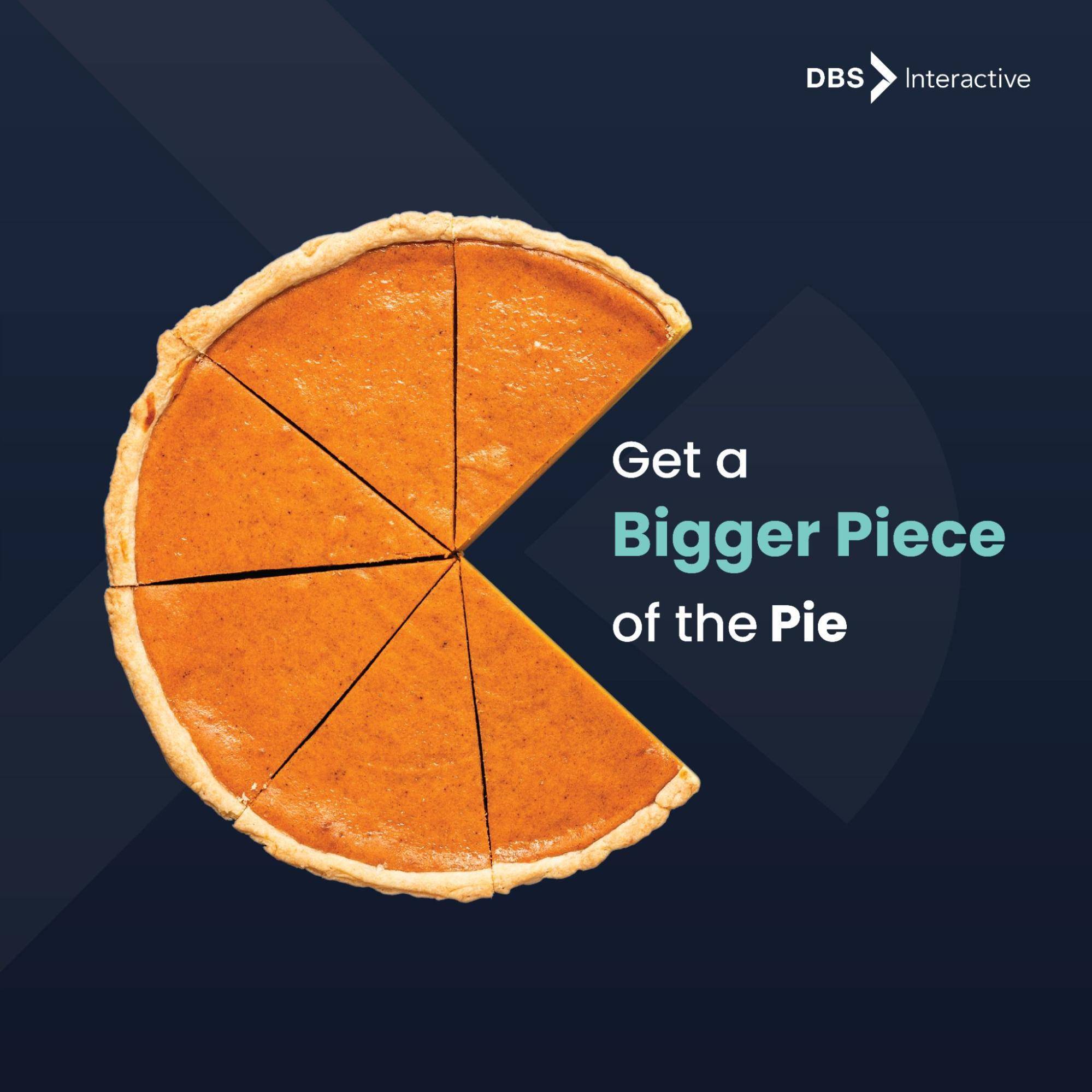 image of pie illustrating getting bigger piece of the audience pie in marketing|Post Covid trade show attendance is at 65%|Lighthouse scores|Perfect lighthouse scores|A website illustrated as a marketing hub|54% of users click on the first three Google search results|54% of users only click the first three results|