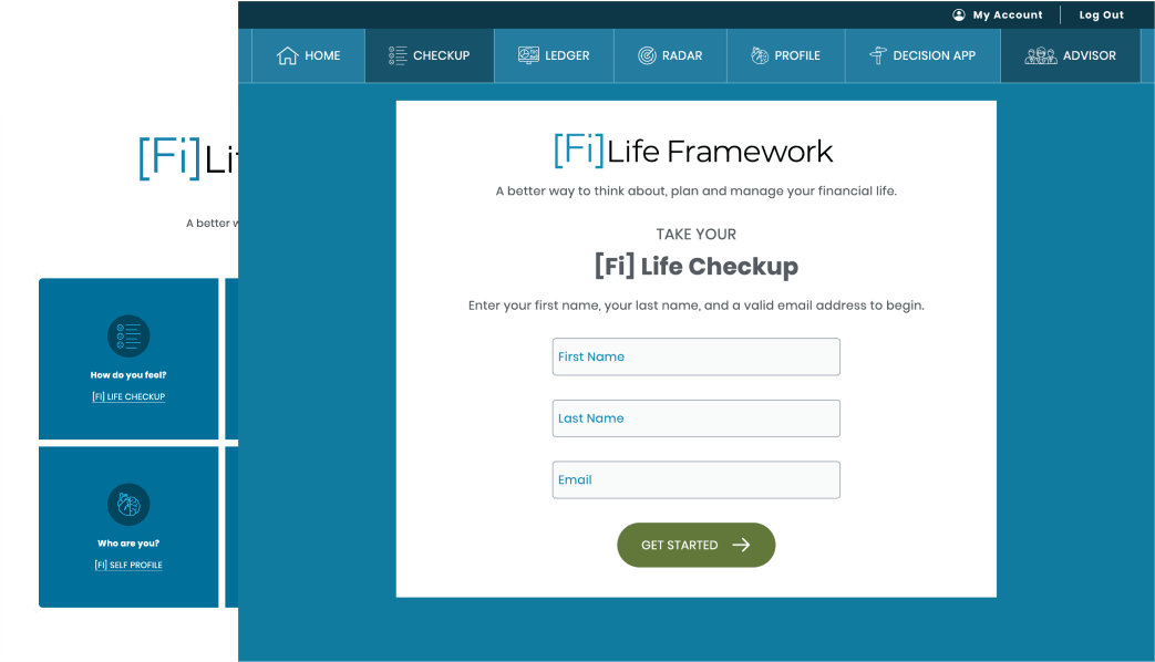 Fi Life Frame example screen views