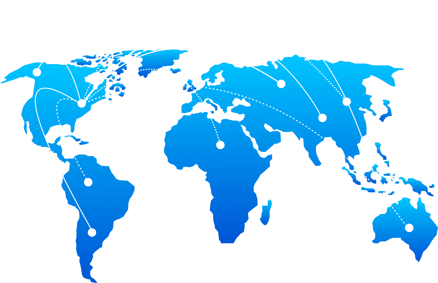 map of the world with pinpoints