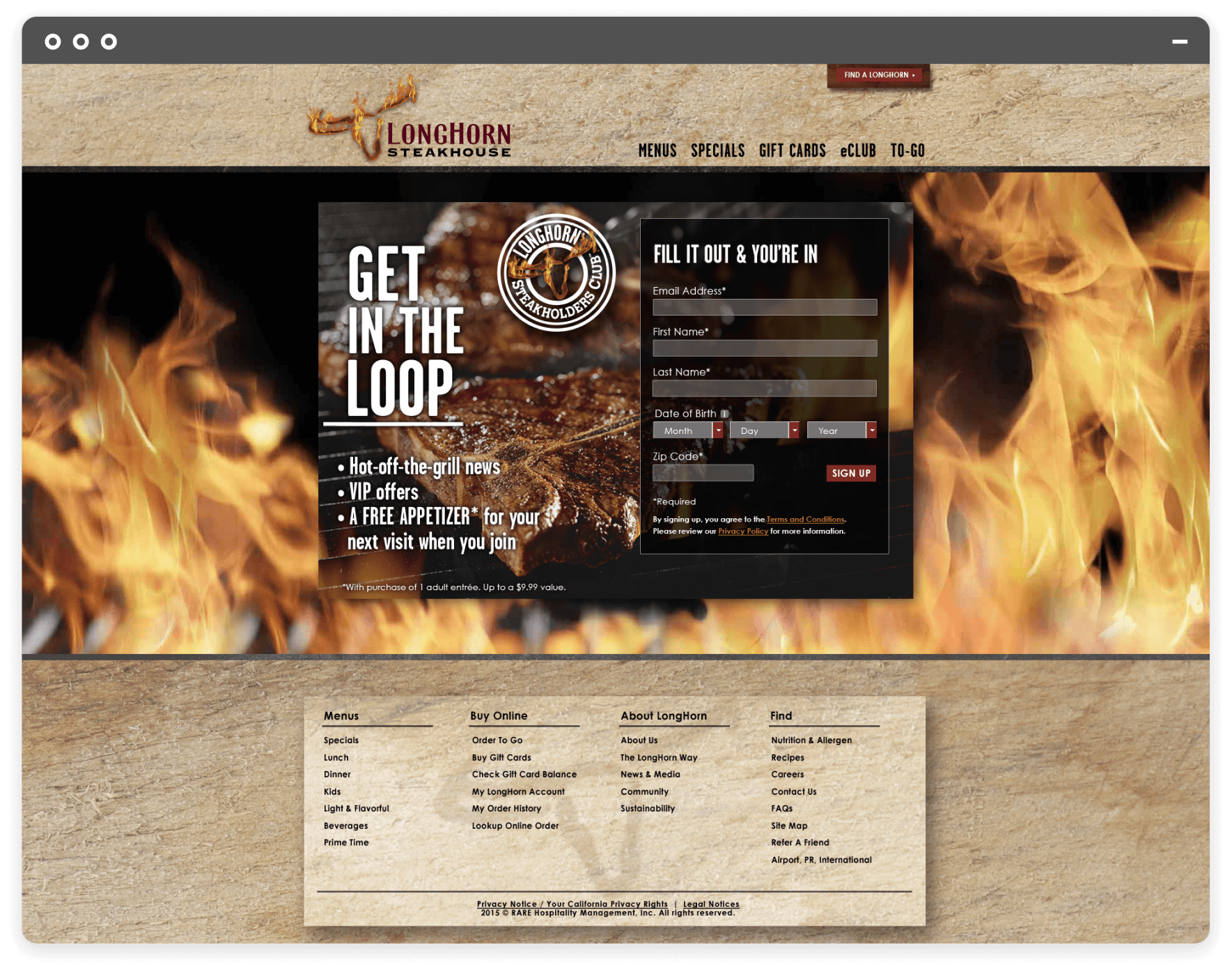 Longhorne example of campaign screen