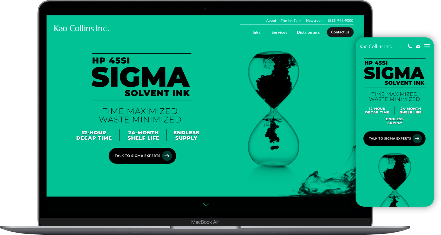 Sigma case webpage laptop mobile