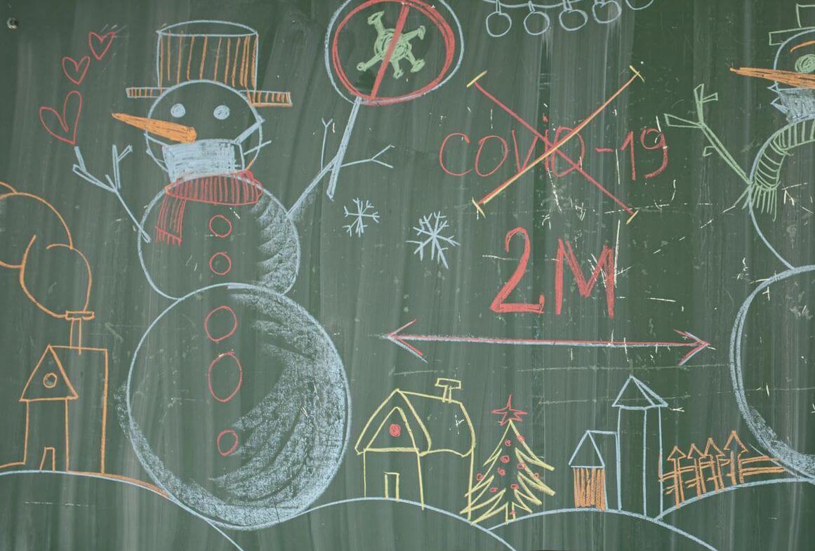 snowman on chalkboard