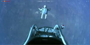 home page of the red bull stratos free fall microsite