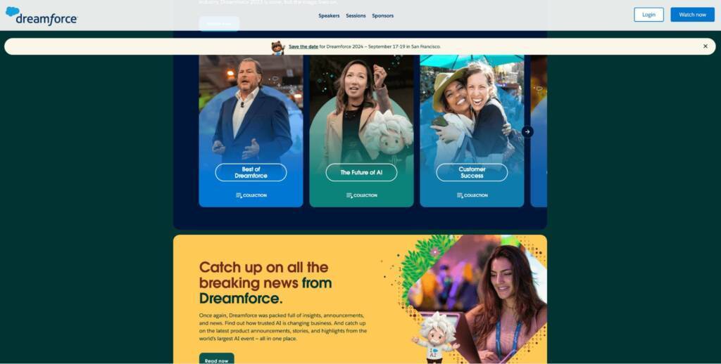 Dreamforce microsite highlights the Salesforce annual conference